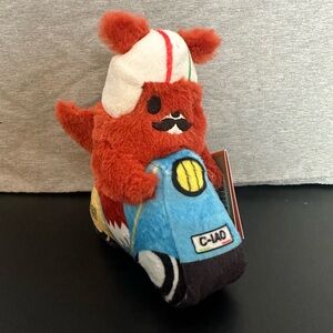 Bark Box M Buona Squirrela Squirrel Scooter Dog Toy Plush Ciao Squeaky NWT